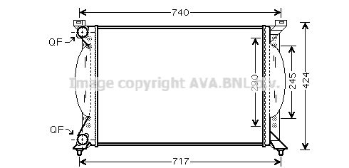 AVA QUALITY COOLING Радиатор, охлаждение двигателя AI2201